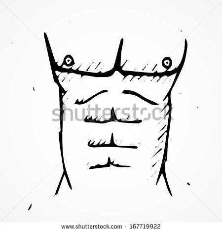 Six Pack Abs Clipart.