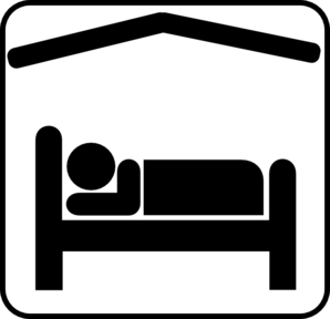 Hotel Motel Sleeping Accomodation Clip Art.