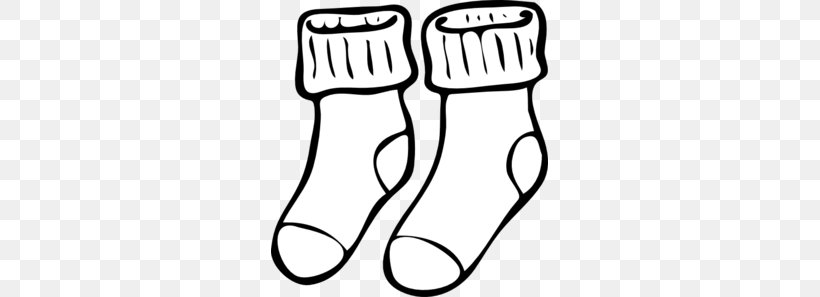 Sock Black And White Clip Art, PNG, 277x297px, Sock, Black.