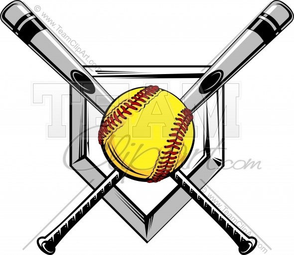 Softball Bats Clipart Vector Template » Clipart Portal.