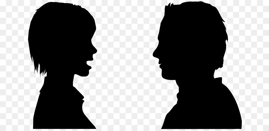 Conversation Silhouette png download.