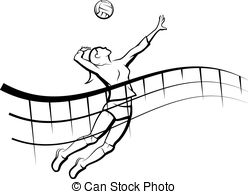 Volleyball spike Clipart Vector and Illustration. 245 Volleyball.