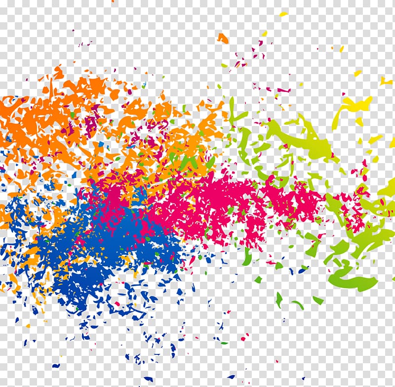 Of paint splatter, Ink Brush effect transparent background.