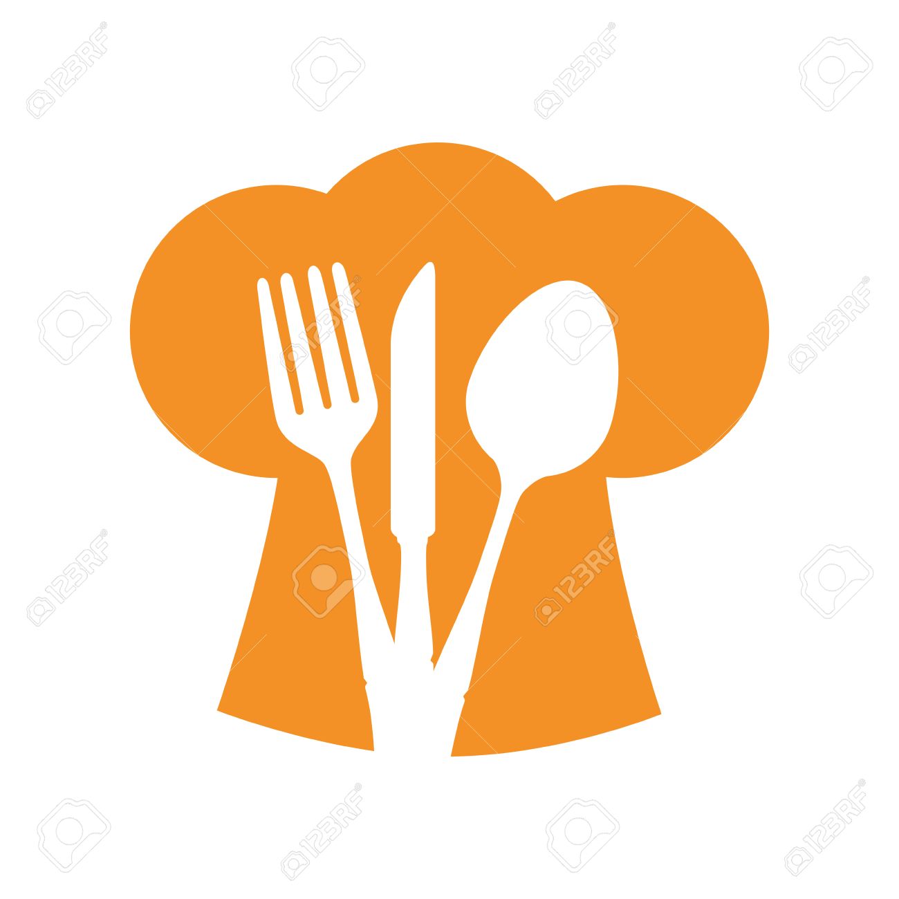 Colorful Spoon And Fork Clipart.