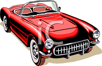 Vintage Sports Car Clipart.