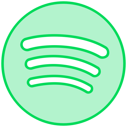 Audio, line, music, social, songs, spotify, transparent icon.