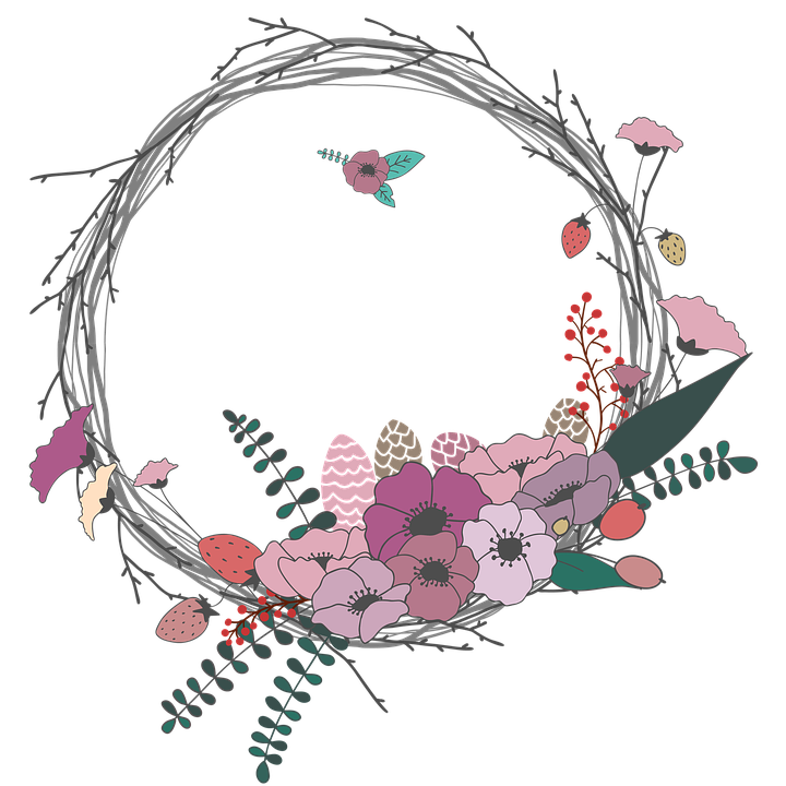 Free illustration: Flowers, Twig, Corolla, Wreath.