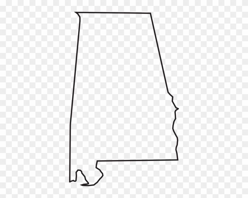 Outlined Black and White Alabama Logo.