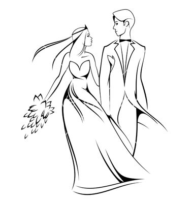 Bride and groom clipartcute bride stick figures clip art.