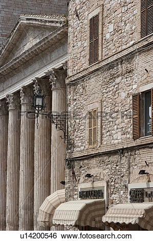 Stock Images of View of Roman Temple of Minerva in Piazza del.