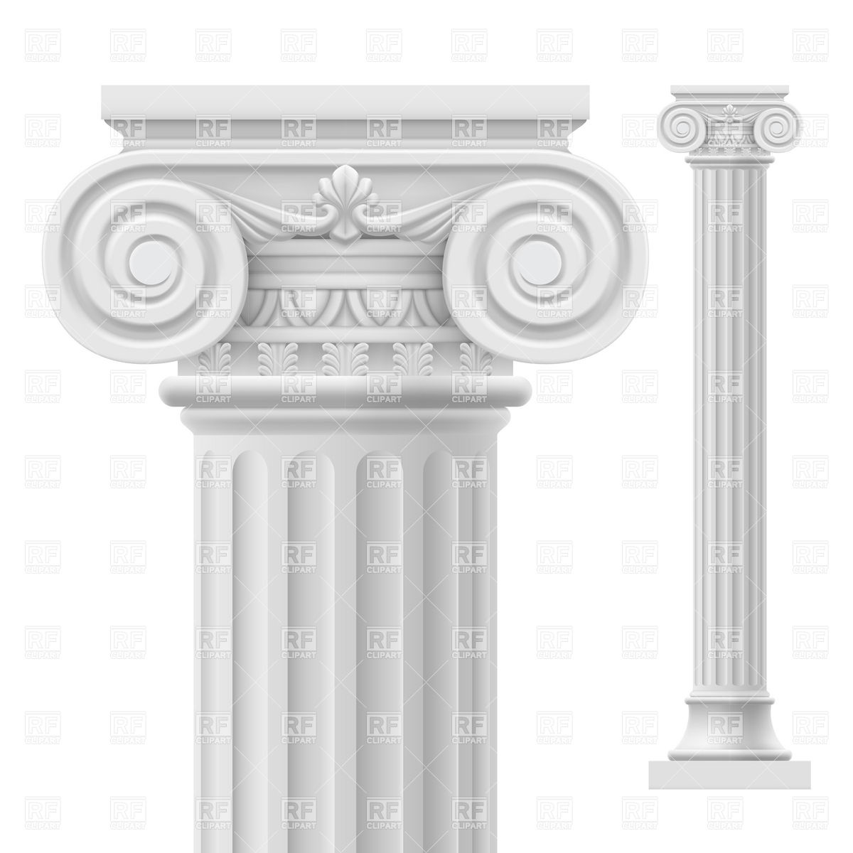 Ancient Roman temple with columns Vector Image #6993.