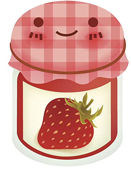 Amazon.com: Cute Happy Jar of Strawberry Jelly Jam Vinyl.