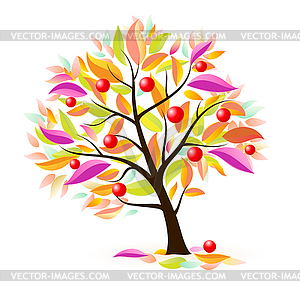 Stylized apple tree.