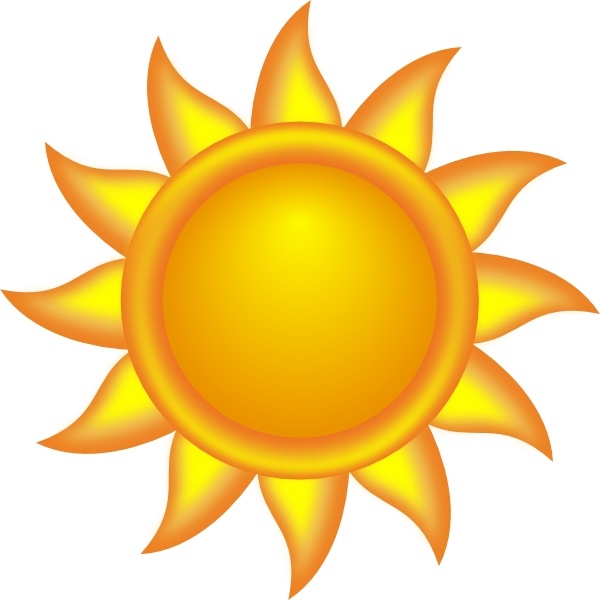 Decorative Sun clip art Free vector in Open office drawing.