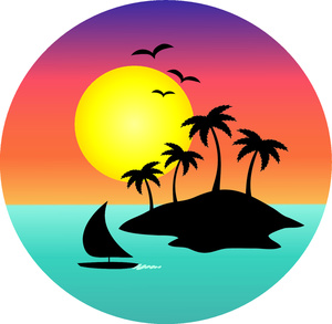 Clip Art Water Sunset Clipart.