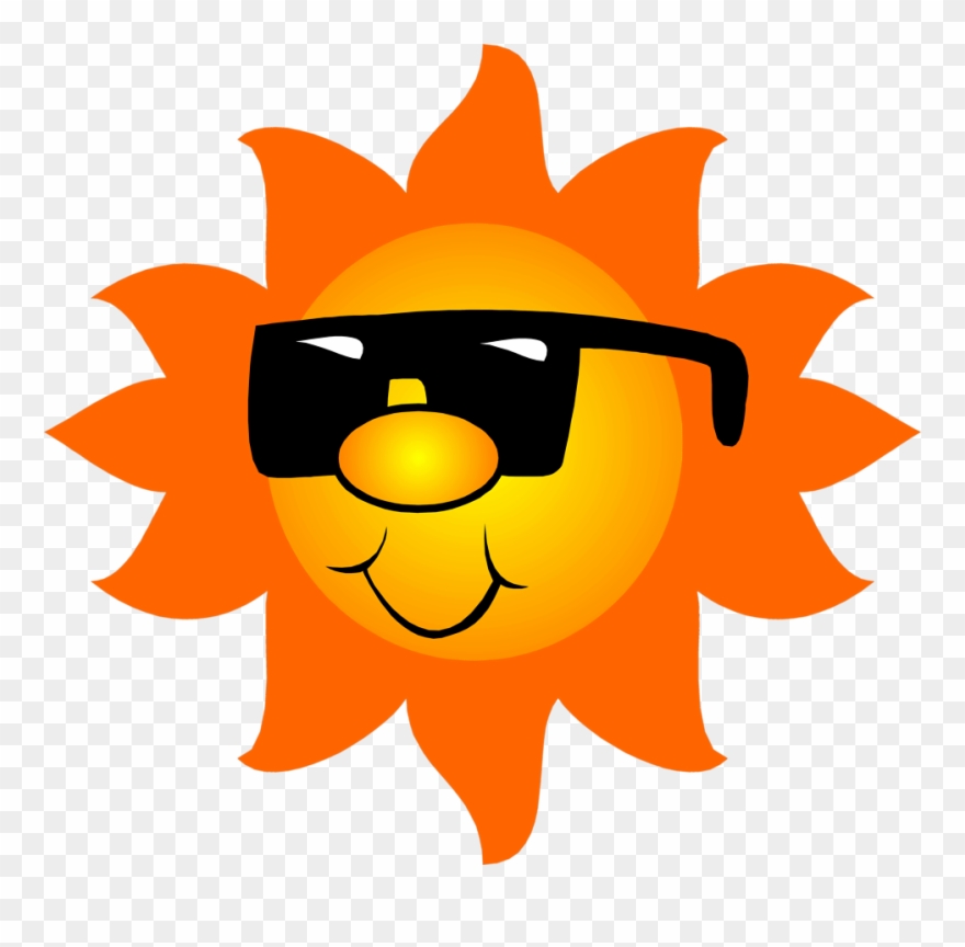 Sun Wearing Sunglasses Free Clip Art.