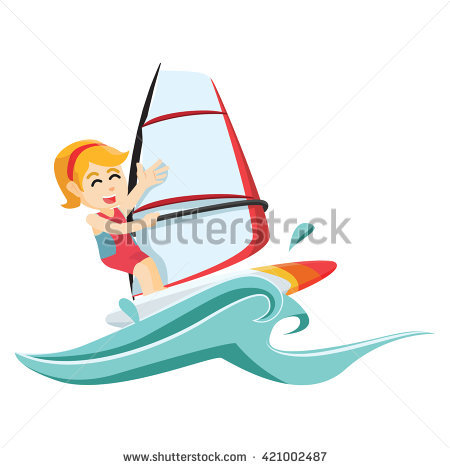 Cartoon Surfer Stock Images, Royalty.