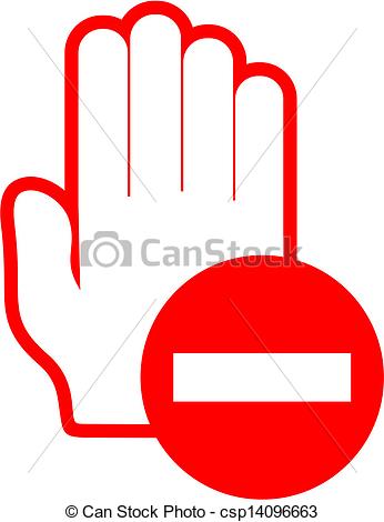 Clip Art Vector of No pass.