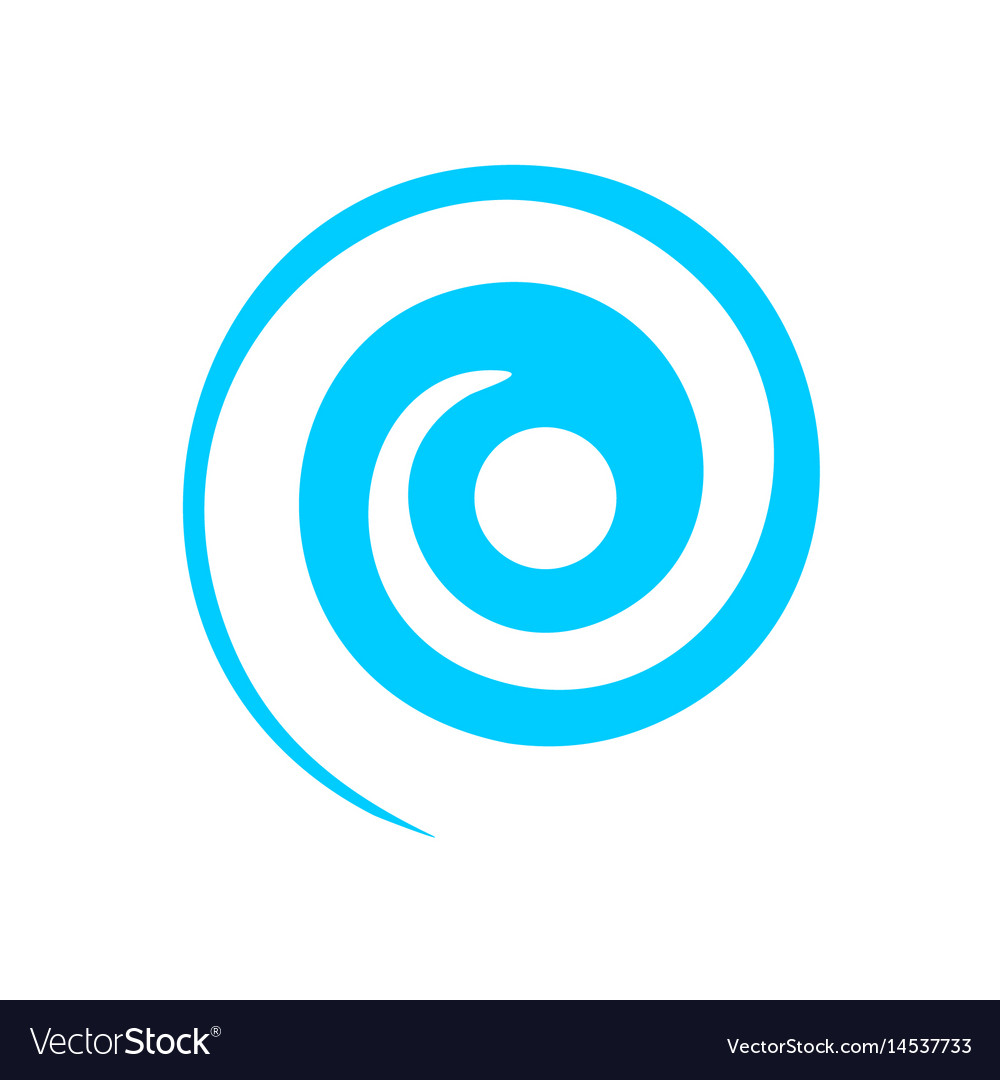 Abstract water swirl logo template.