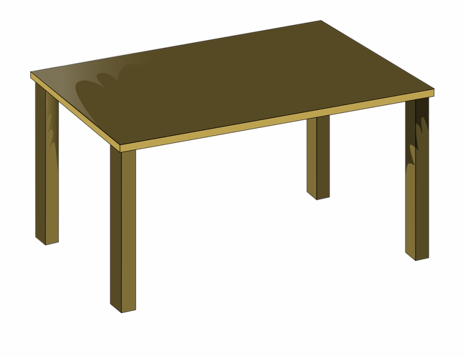 Free Vector Graphic School Table Clipart.