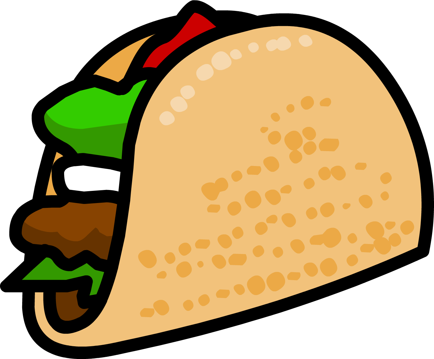 Clipart of the taco free image.