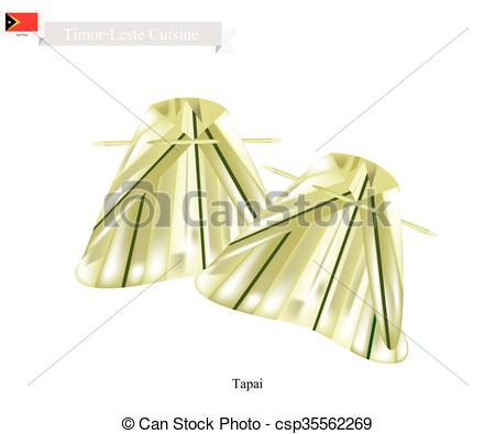 Clip Art Vector of Tapai or Traditional Timor.