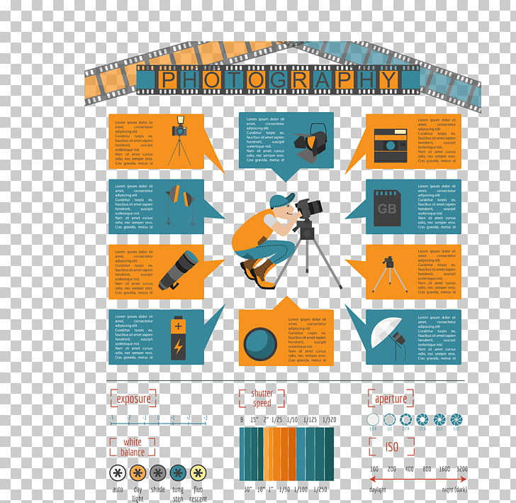 Fotografia infografica fotógrafo camara, fotografo PNG.