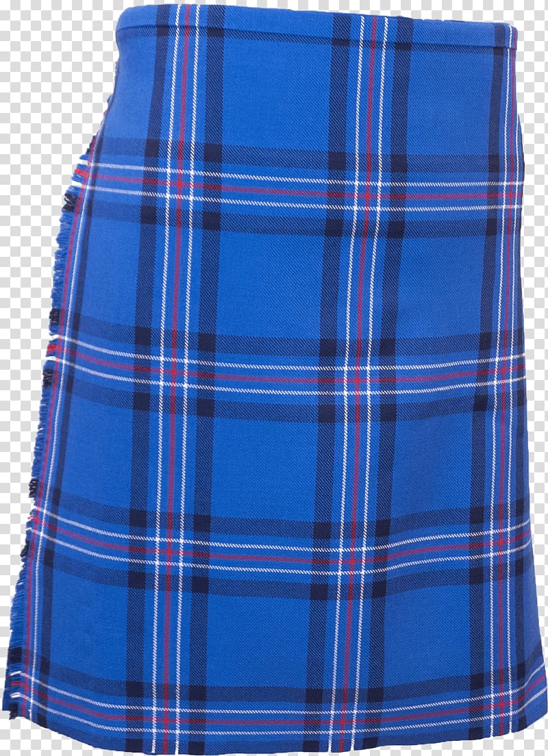 Blue, white, red, and black plaid skirt, Blue Tartan Kilt.