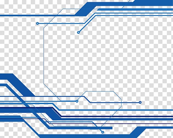 Technology Euclidean , Blue Line border, blue lines.