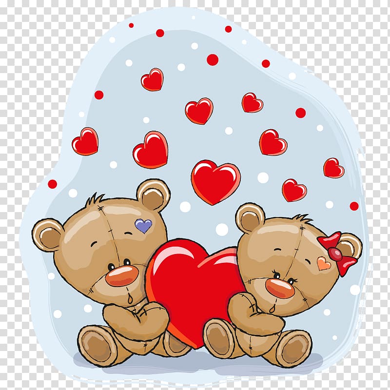 Two brown bears illustration, Teddy bear illustration, Love.