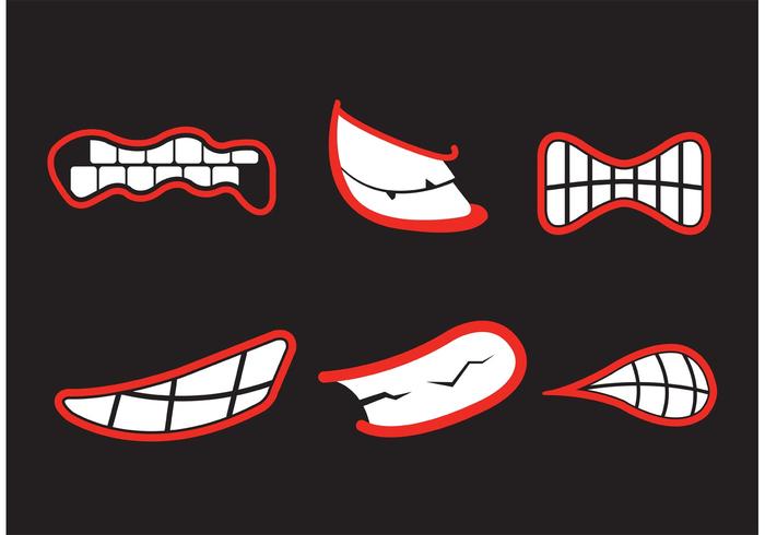 Teeth grinding vectors.