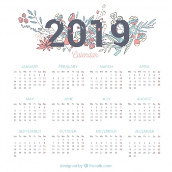 Calendar 2019 Vectors, Photos and PSD files.