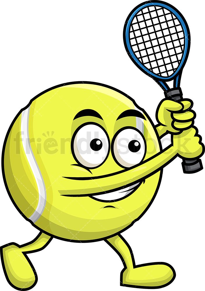 Tennis Ball Holding A Racket.