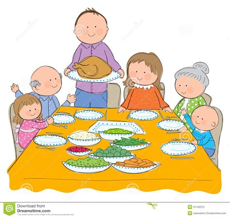 Family Dinner Clip Art.