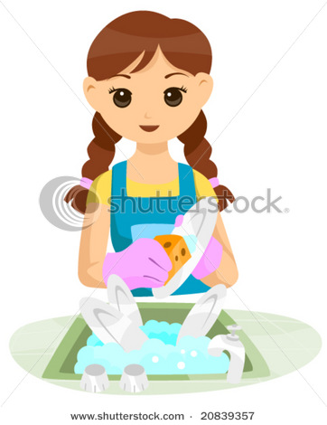 Clean dishes clipart.