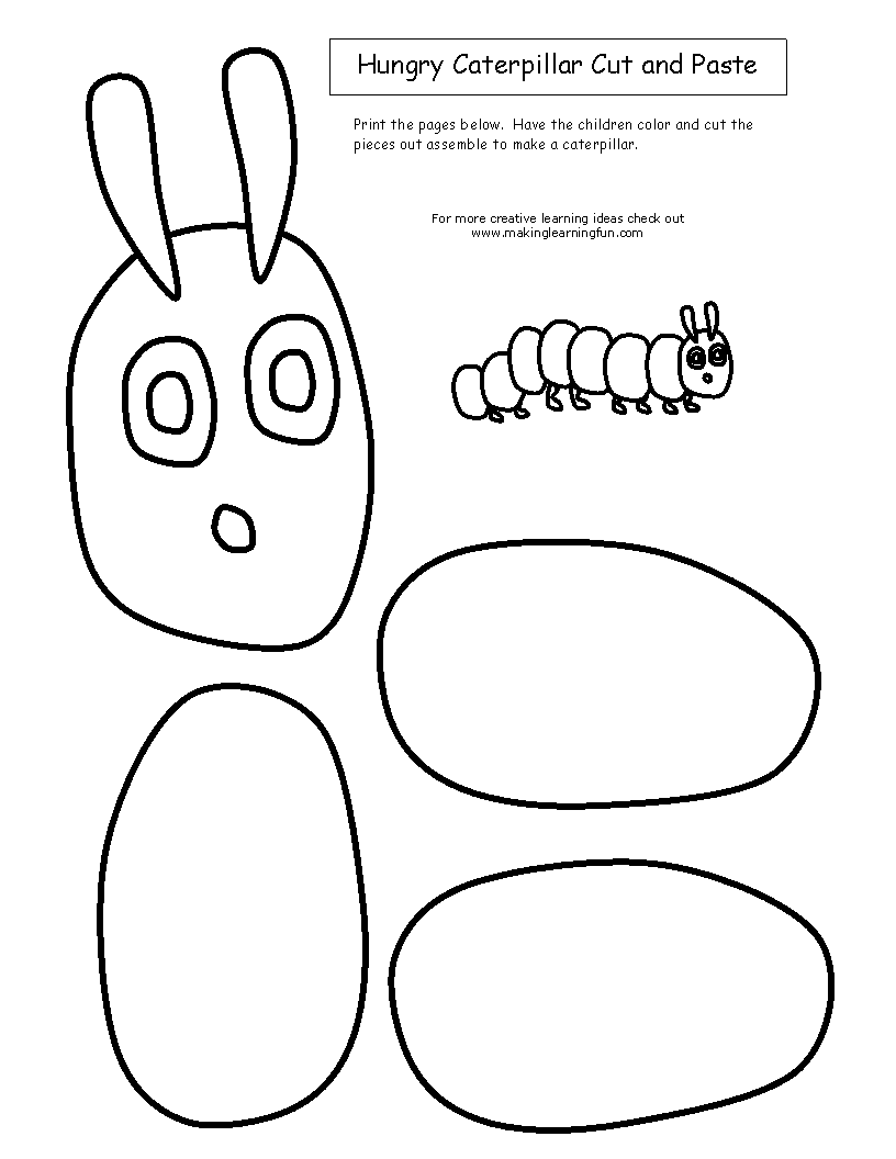 Caterpillar clipart template, Caterpillar template.