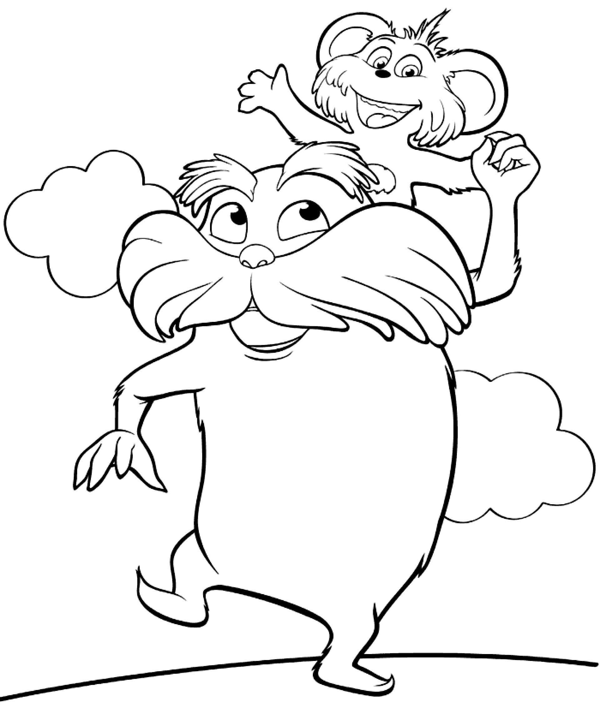 Lorax characters clipart.