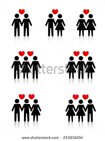 Threesomes clipart.