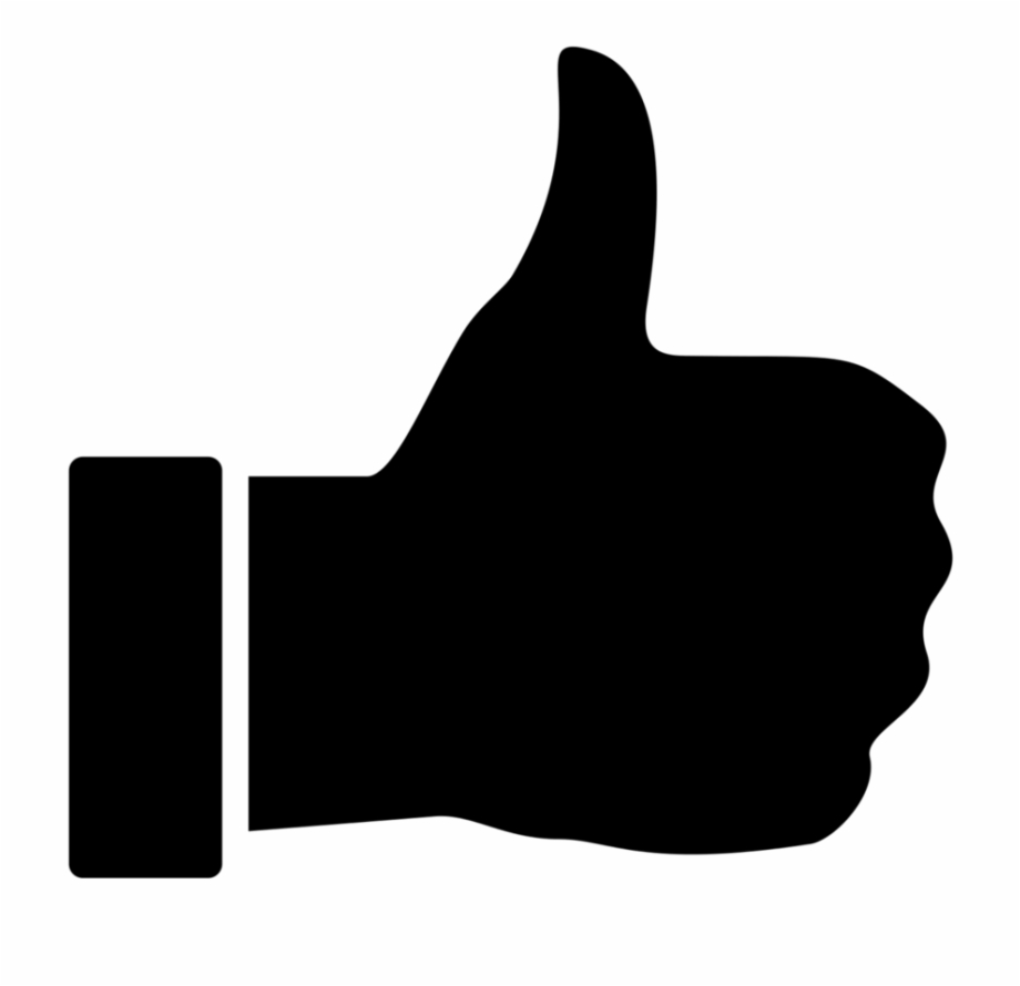 Black Thumbs Up Icon.