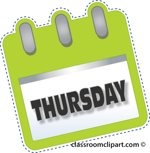 Thursday Pictures, Clip Art, Thursday Free Clipart.