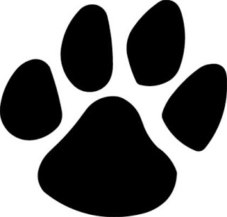 Paw Print Stencil.