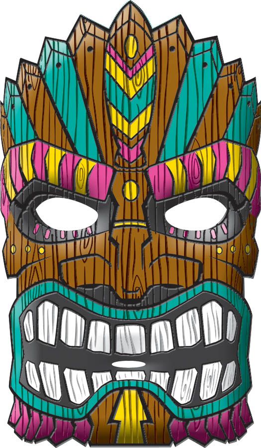 Tiki clipart faces.