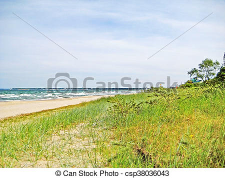 Stock Photo of Beach between Timmendorfer Strand and Scharbeutz.