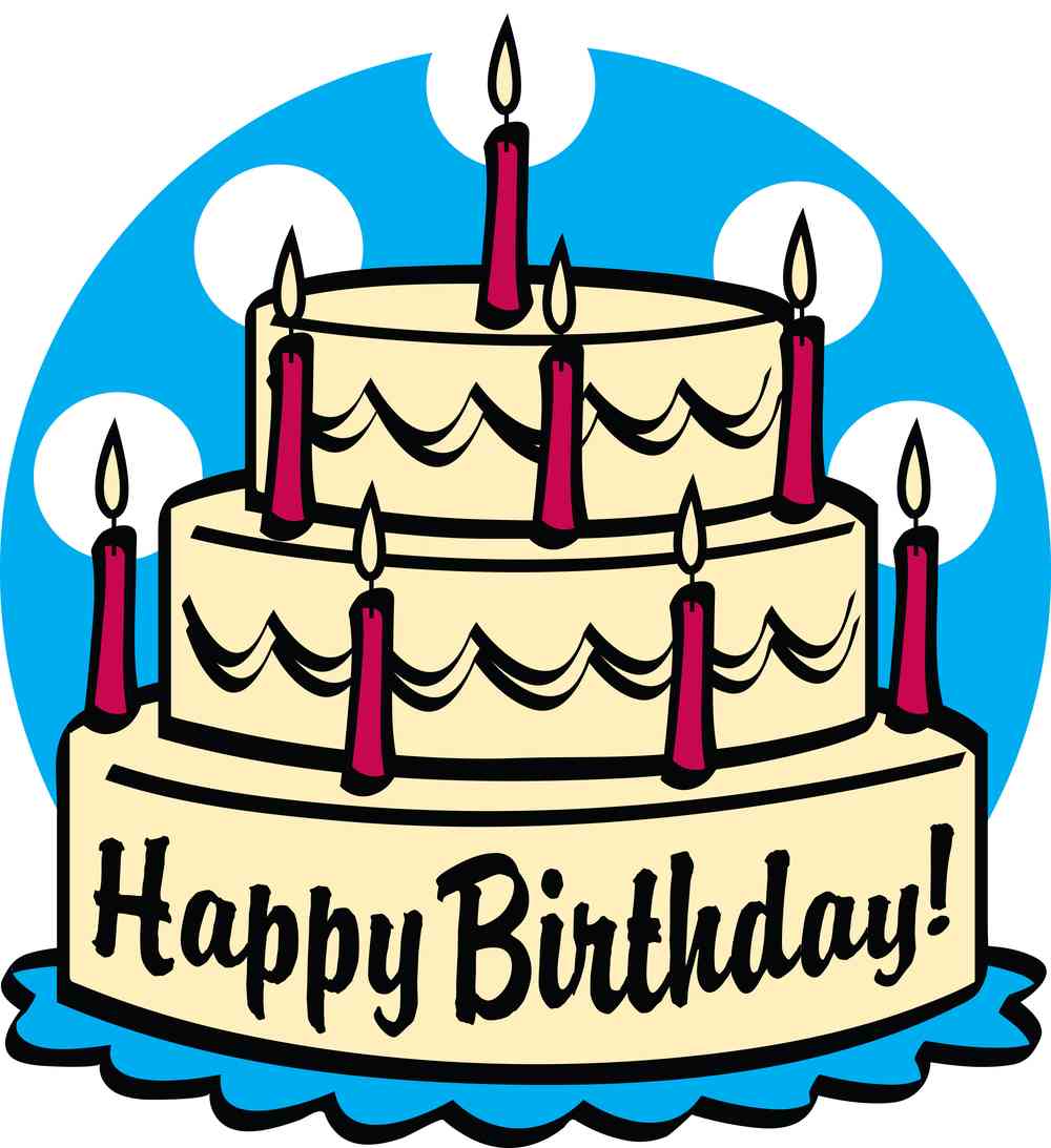 Happy birthday torte clipart.