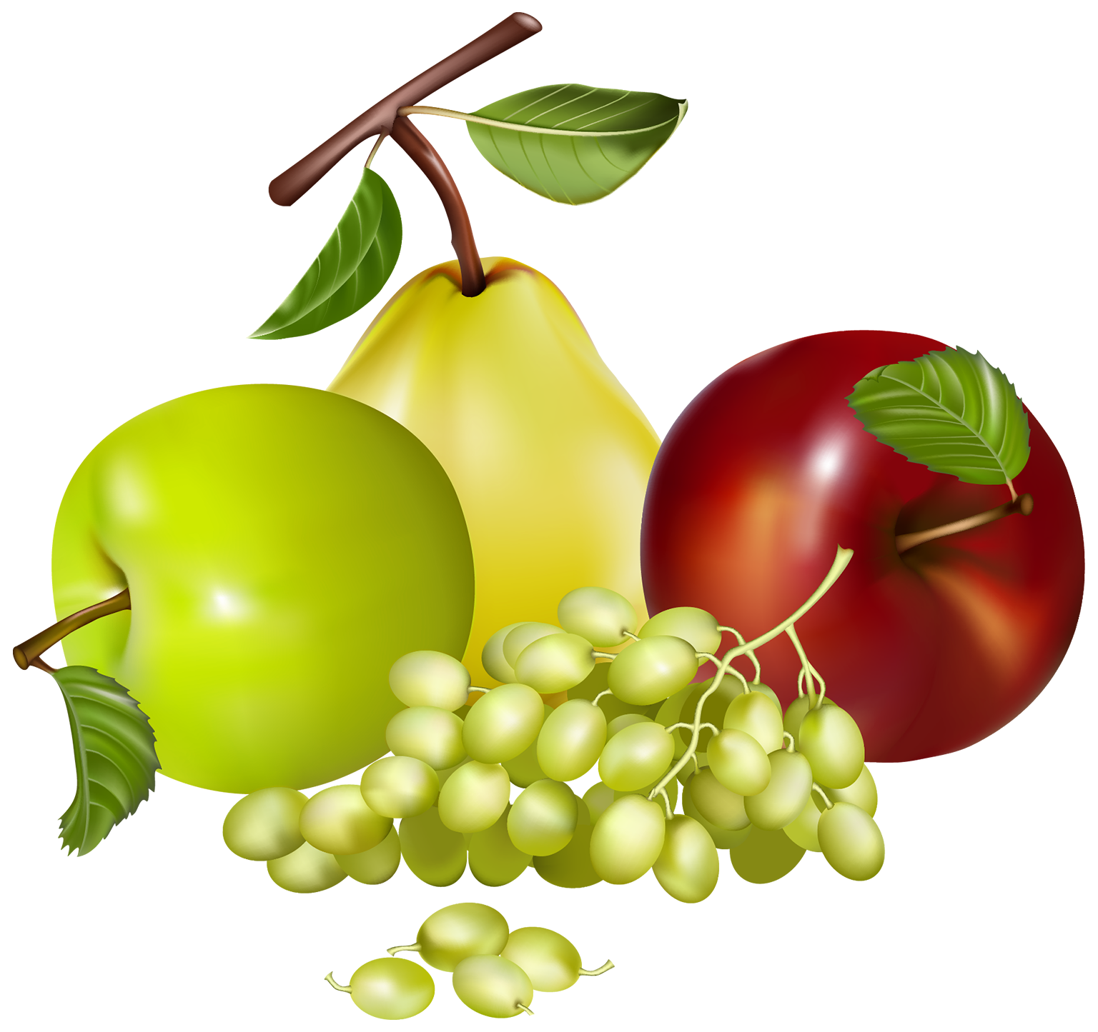 Mixed Fruits PNG Clipart.