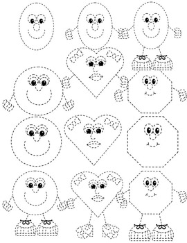 2D SHAPES TRACING CLIP ART.