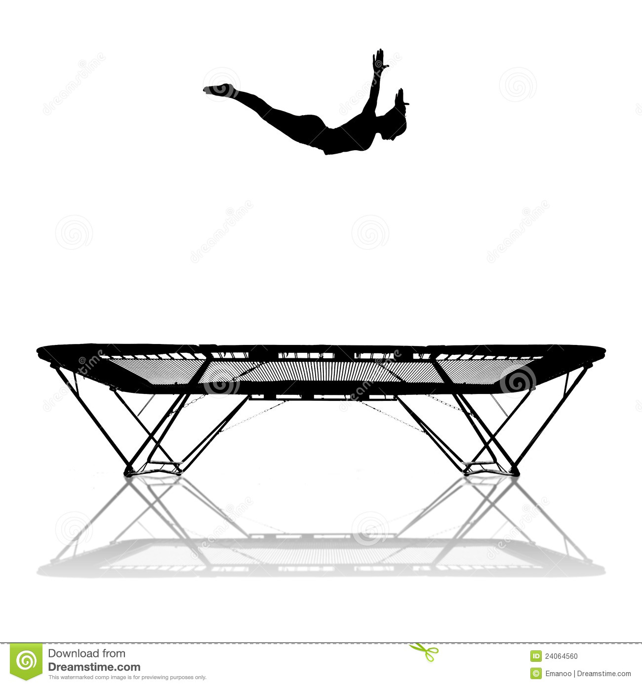 Trampoline Gymnastics Clipart.