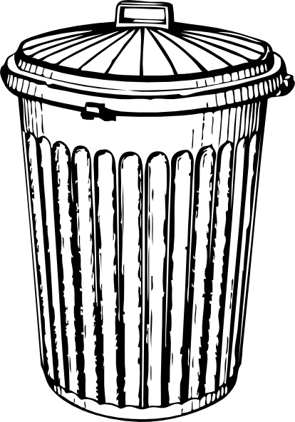 Trash Can clip art Free vector in Open office drawing svg ( .svg.