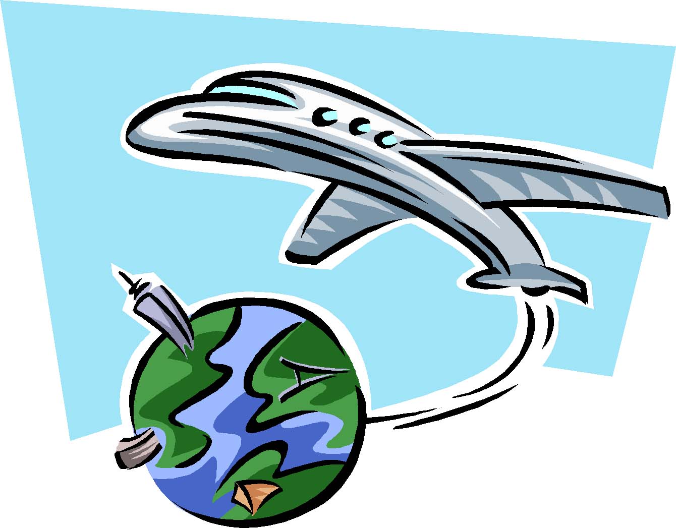 Travel Plane Clipart.