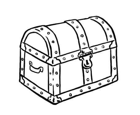 Free Treasure Chest Clipart Black And White, Download Free.